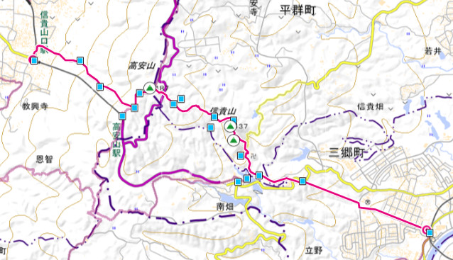信貴山コースマップ